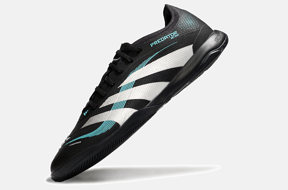 Tênis Futsal Adidas Predator Elite Fold-Over Tongue IC - Preta, Branca e Azul - imagem 5