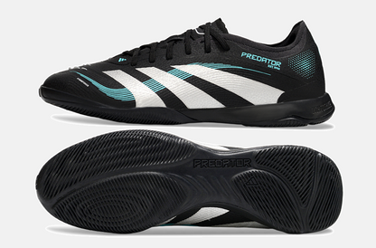 Tênis Futsal Adidas Predator Elite Fold-Over Tongue IC - Preta, Branca e Azul - vista traseira
