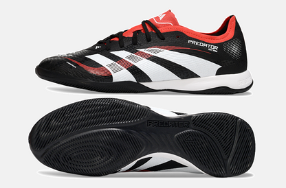 Tênis Futsal Adidas Predator Elite Fold-Over Tongue IC - Preta, Branca e Laranja - vista traseira