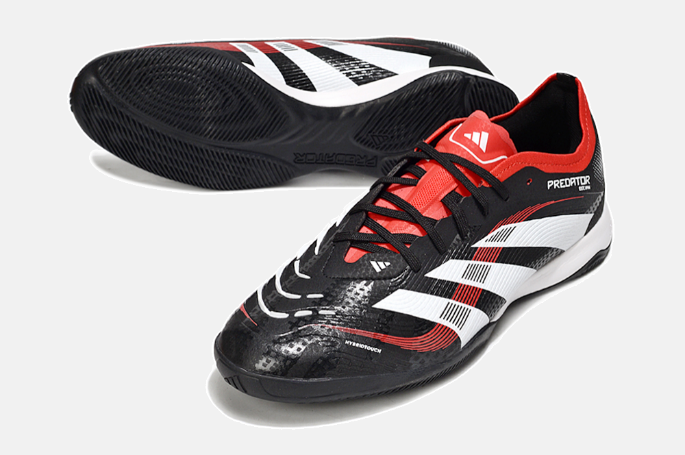 Tênis Futsal Adidas Predator Elite Fold-Over Tongue IC - Preta, Branca e Laranja - detalhe