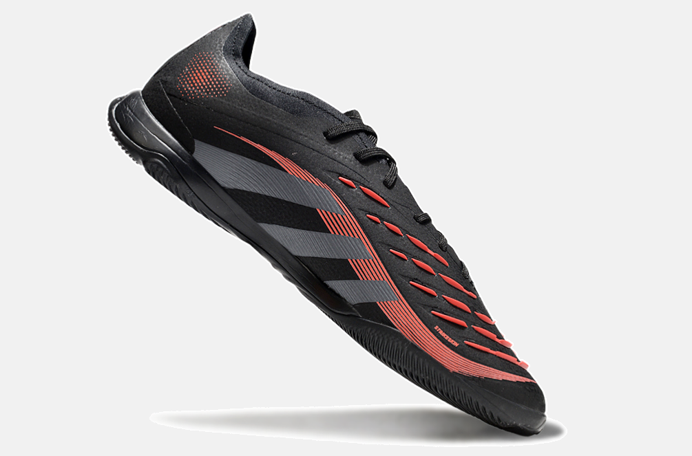 Tênis Futsal Adidas Predator Elite Fold-Over Tongue IC - Preta, Cinza e Vermelha - imagem 6