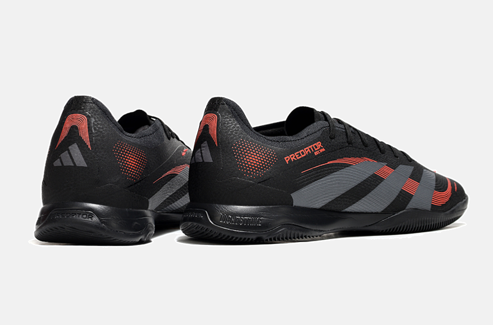 Tênis Futsal Adidas Predator Elite Fold-Over Tongue IC - Preta, Cinza e Vermelha - imagem 7