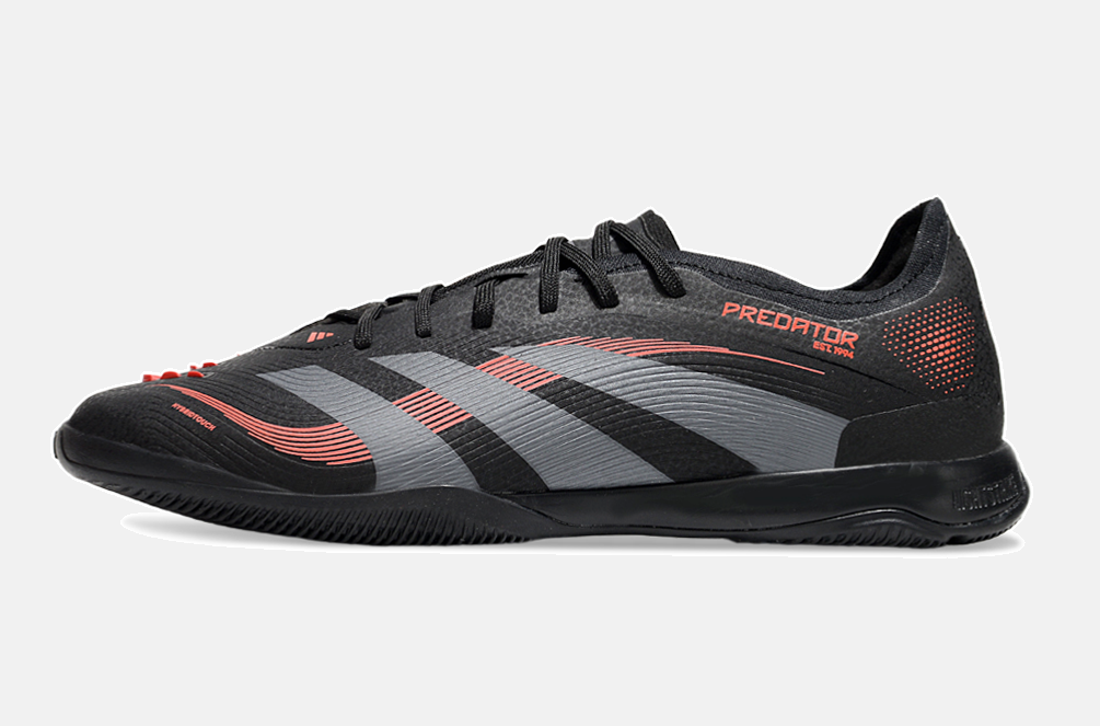Tênis Futsal Adidas Predator Elite Fold-Over Tongue IC - Preta, Cinza e Vermelha - imagem 4