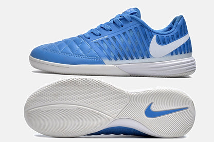 Tênis Futsal Nike Lunar Gato IC - Azul e Branca - vista traseira