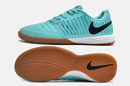 Tênis Futsal Nike Lunar Gato IC - Azul e Preta - vista traseira