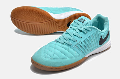 Tênis Futsal Nike Lunar Gato IC - Azul e Preta - detalhe