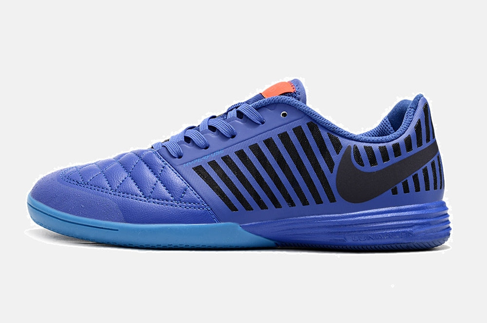 Tênis Futsal Nike Lunar Gato IC - Azul Escuro e Preta - imagem 4