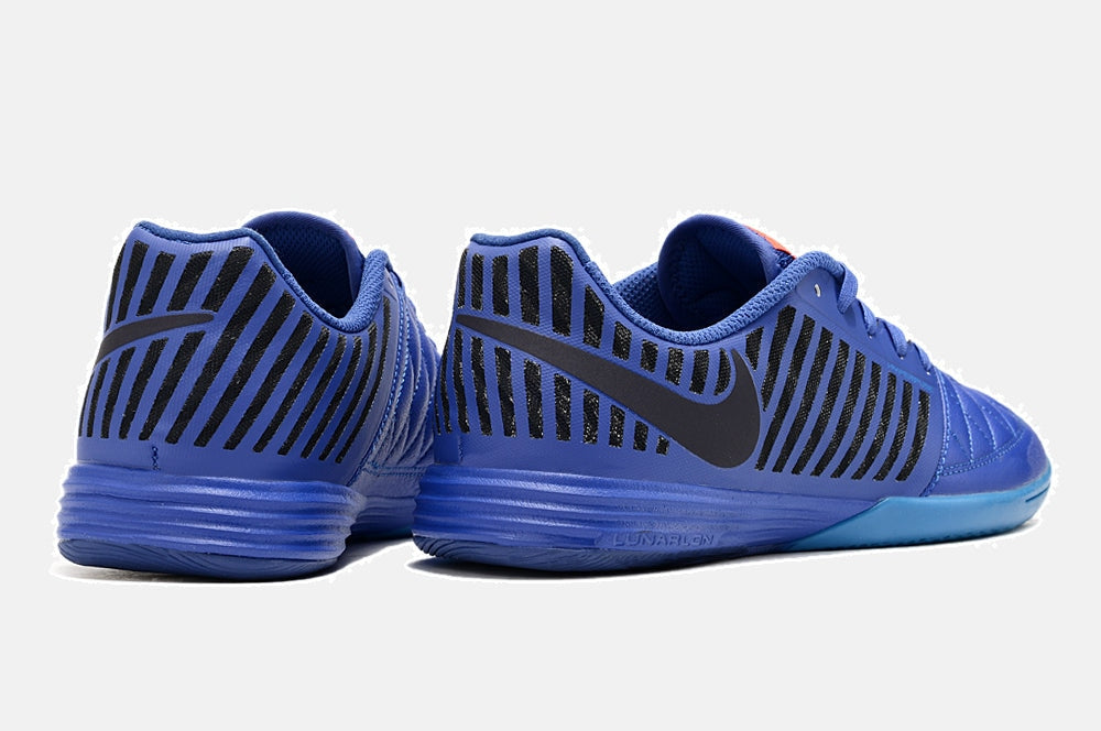Tênis Futsal Nike Lunar Gato IC - Azul Escuro e Preta - imagem 7