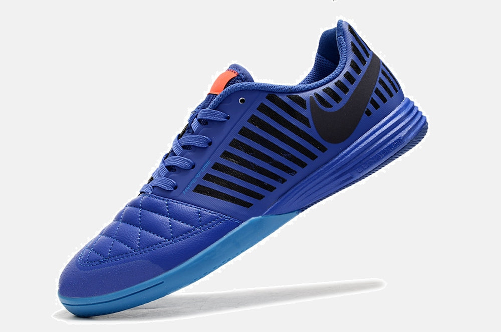 Tênis Futsal Nike Lunar Gato IC - Azul Escuro e Preta - imagem 5