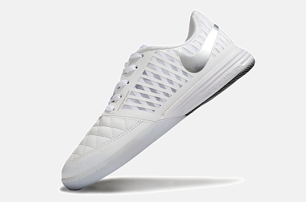 Tênis Futsal Nike Lunar Gato IC - Branca e Prata - imagem 5