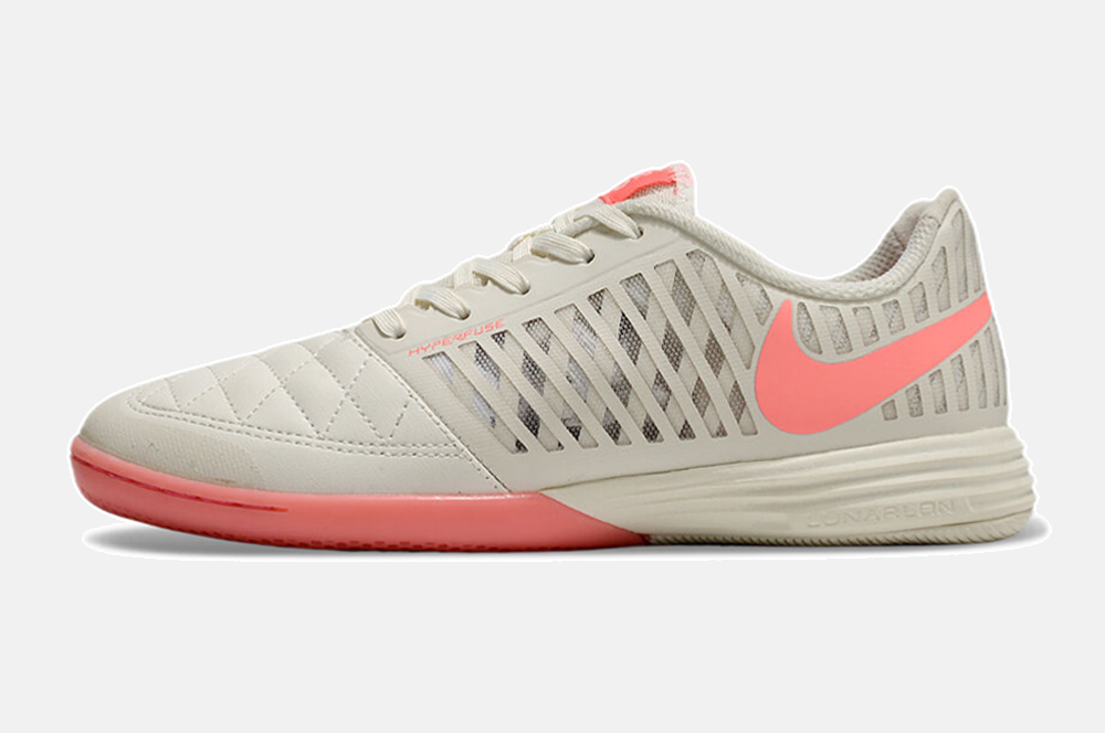Tênis Futsal Nike Lunar Gato IC - Branca e Rosa - imagem 4