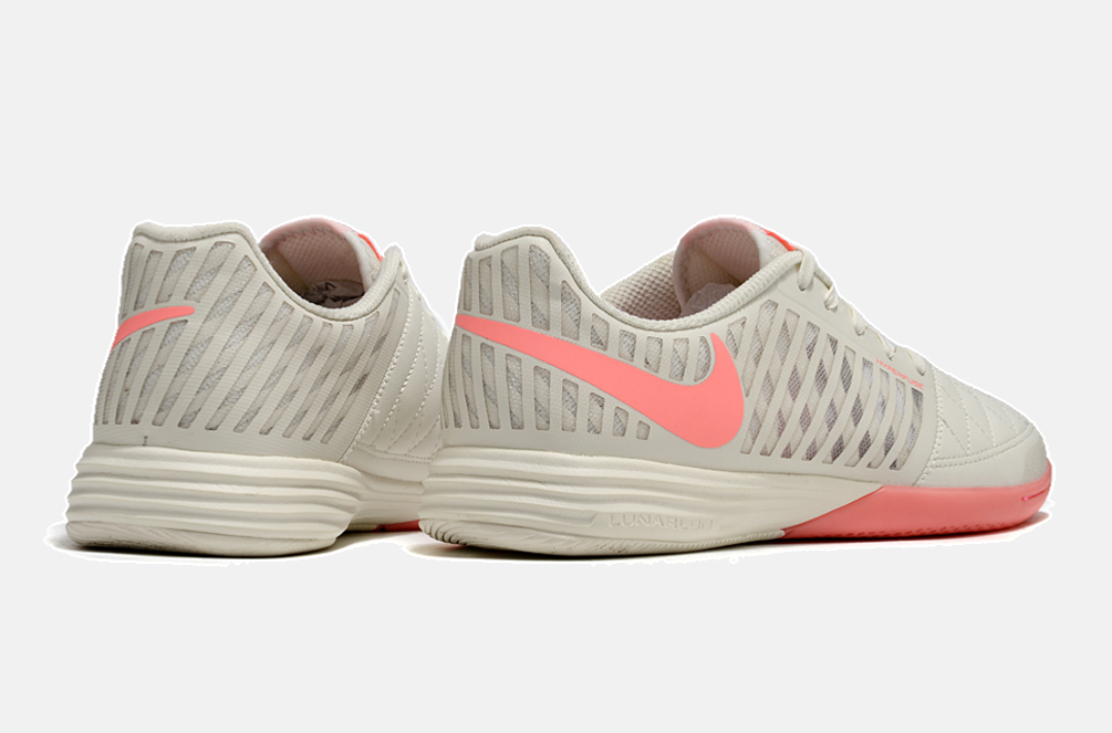 Tênis Futsal Nike Lunar Gato IC - Branca e Rosa - imagem 7