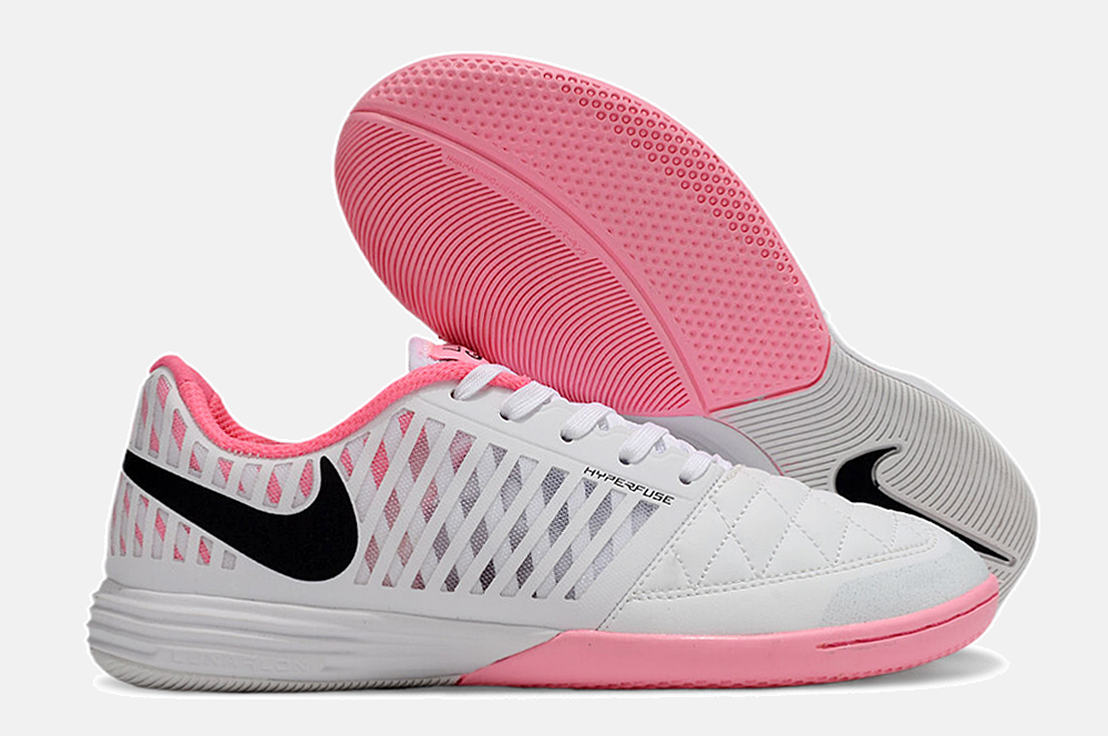Tênis Futsal Nike Lunar Gato IC - Branco e Rosa - imagem 8