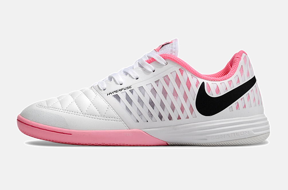 Tênis Futsal Nike Lunar Gato IC - Branco e Rosa - imagem 4