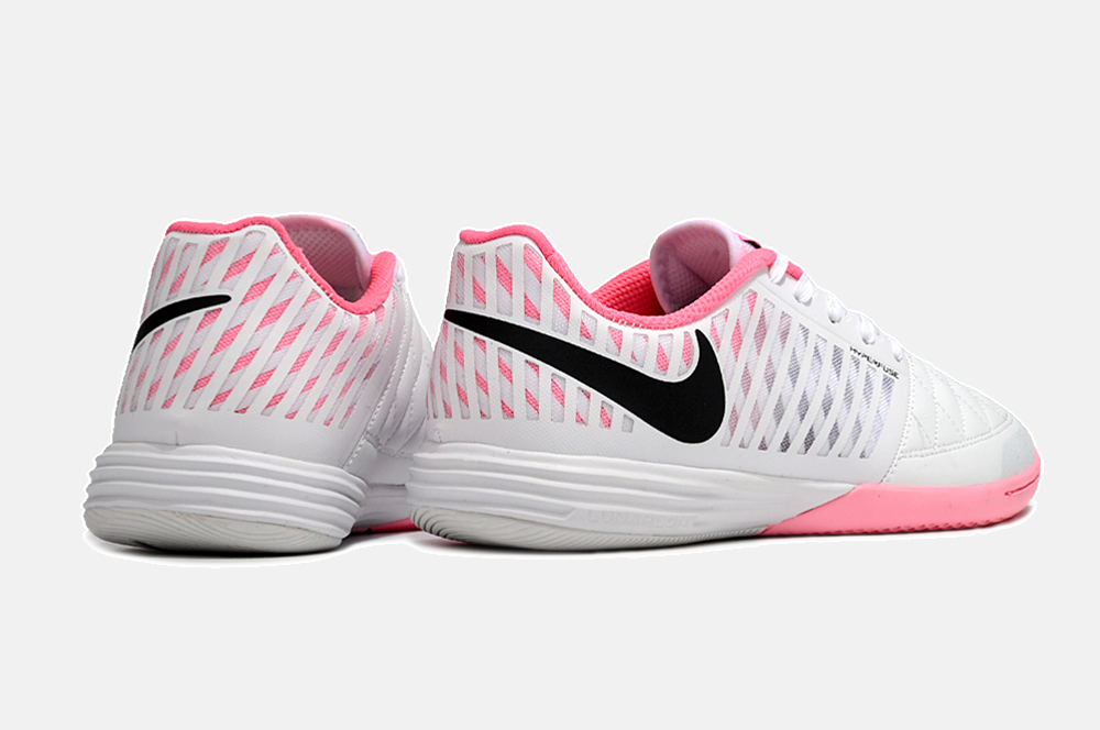 Tênis Futsal Nike Lunar Gato IC - Branco e Rosa - imagem 7