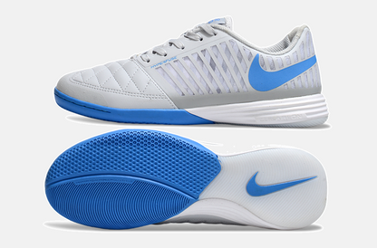 Tênis Futsal Nike Lunar Gato IC - Cinza e Azul - vista traseira