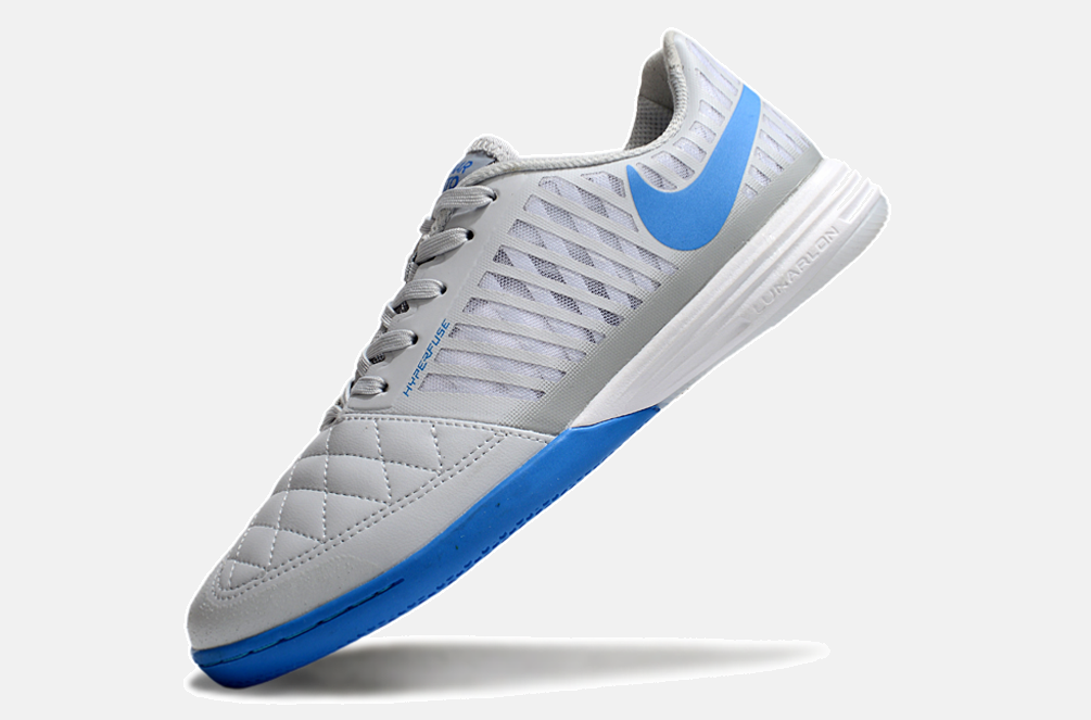 Tênis Futsal Nike Lunar Gato IC - Cinza e Azul - imagem 5