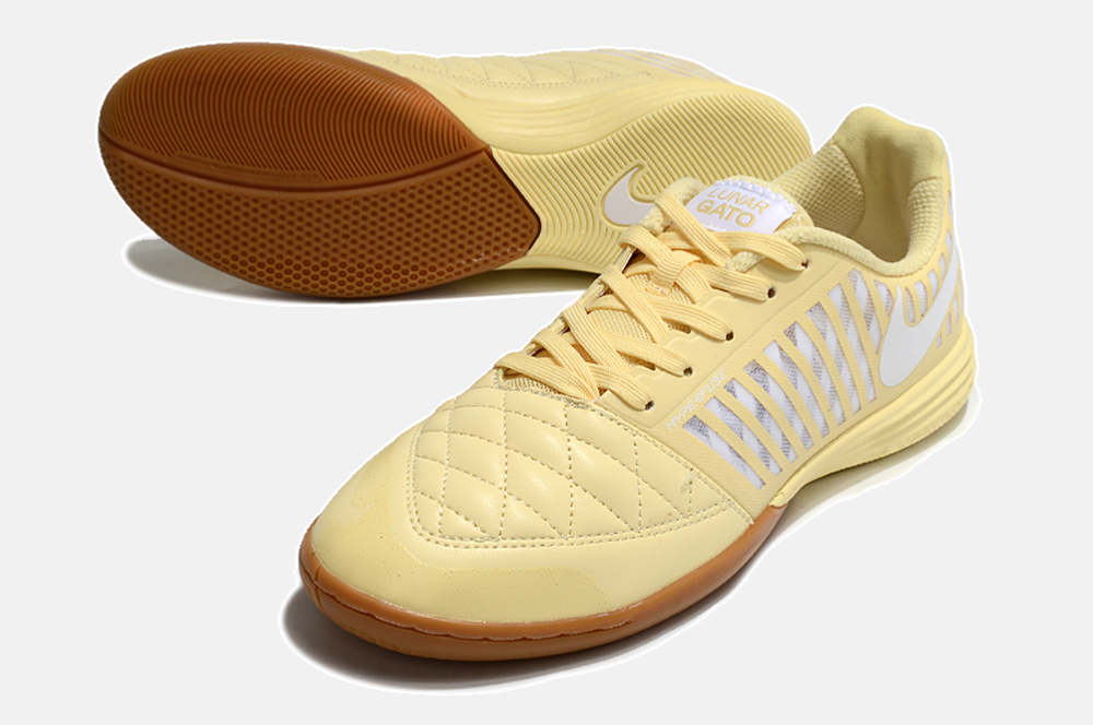 Tênis Futsal Nike Lunar Gato IC - Creme - detalhe