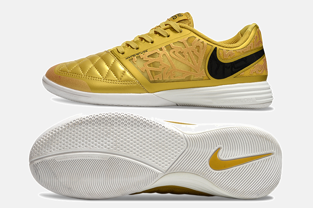 Tênis Futsal Nike Lunar Gato IC - Dourada - vista traseira