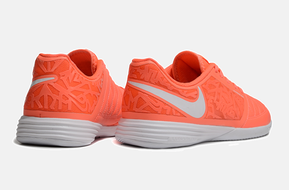 Tênis Futsal Nike Lunar Gato IC - Laranja e Branca - imagem 7
