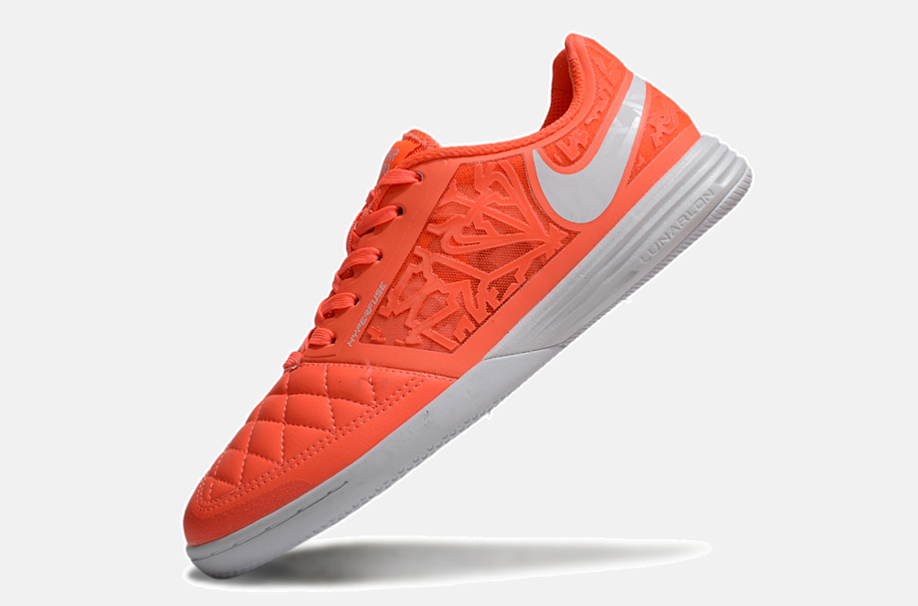 Tênis Futsal Nike Lunar Gato IC - Laranja e Branca - imagem 5