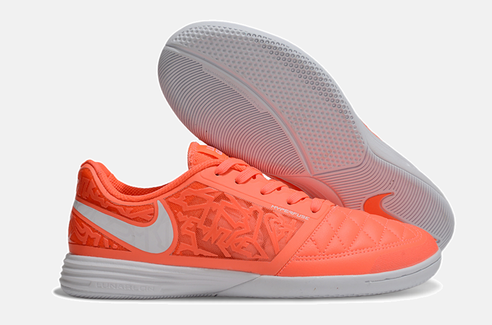Tênis Futsal Nike Lunar Gato IC - Laranja e Branca - imagem 8
