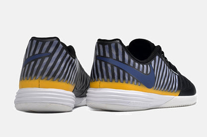 Tênis Futsal Nike Lunar Gato IC - Preta, Azul e Dourada - imagem 7