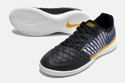 Tênis Futsal Nike Lunar Gato IC - Preta, Azul e Dourada - detalhe