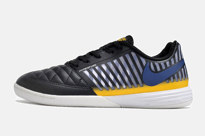 Tênis Futsal Nike Lunar Gato IC - Preta, Azul e Dourada - imagem 4