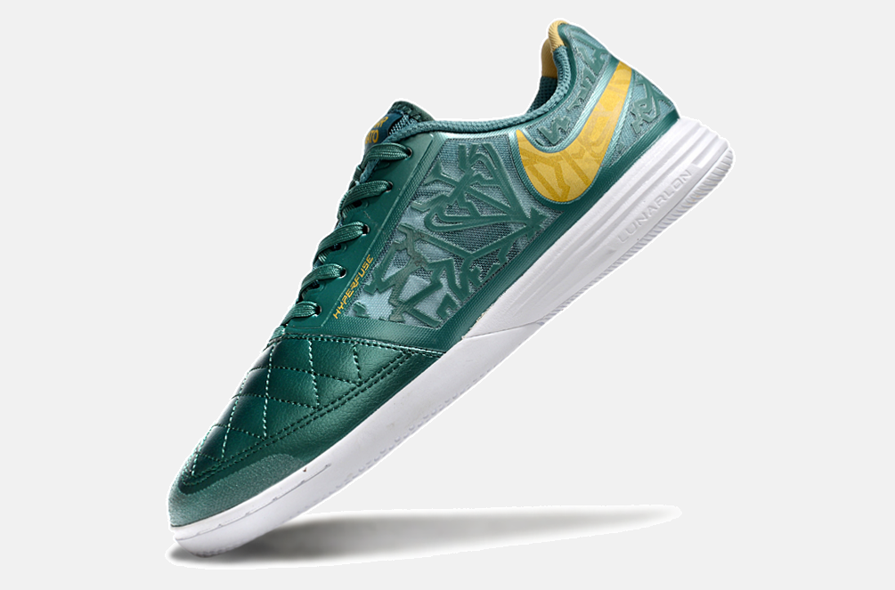 Tênis Futsal Nike Lunar Gato IC - Turquesa e Dourada - imagem 5