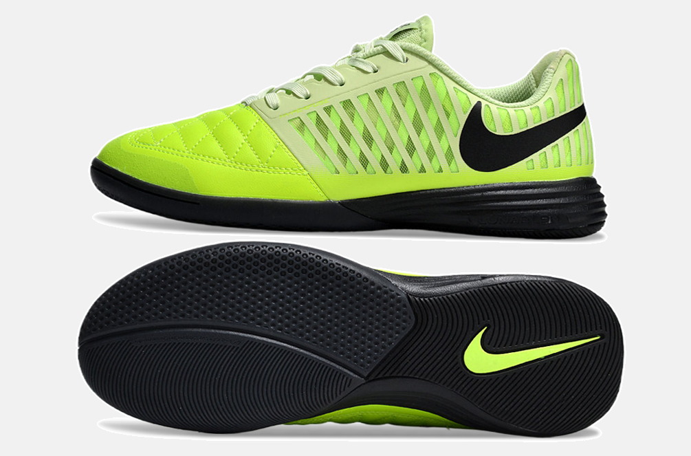 Tênis Futsal Nike Lunar Gato IC - Verde e Preta - vista traseira
