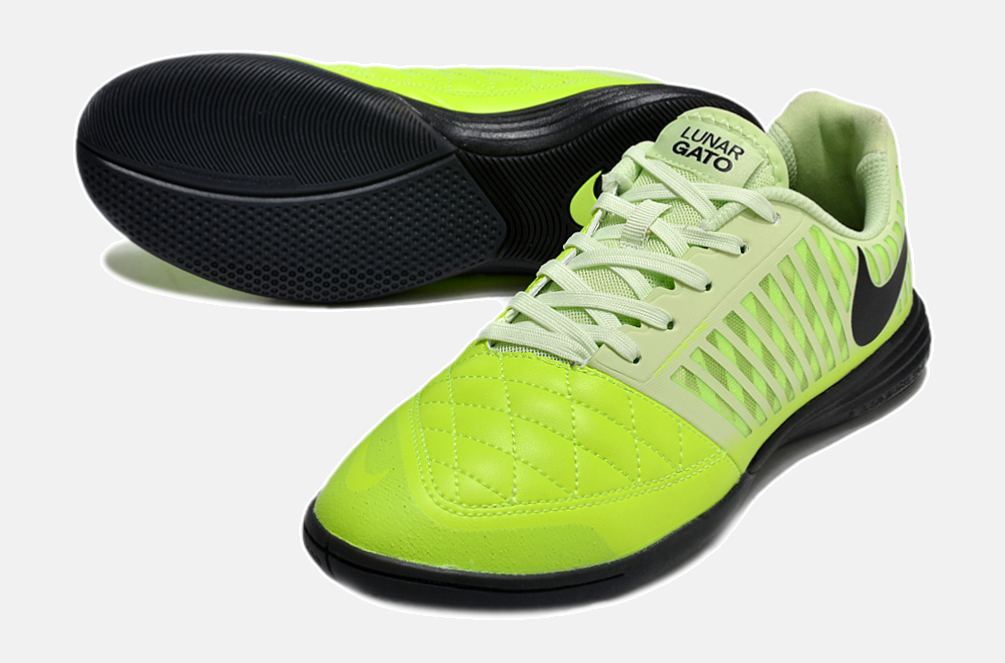 Tênis Futsal Nike Lunar Gato IC - Verde e Preta - detalhe