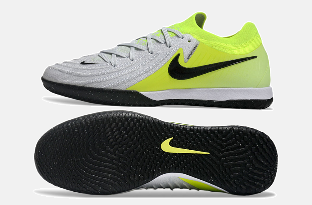 Tênis Futsal Nike Phantom GX II IC - Branca e Verde - vista traseira