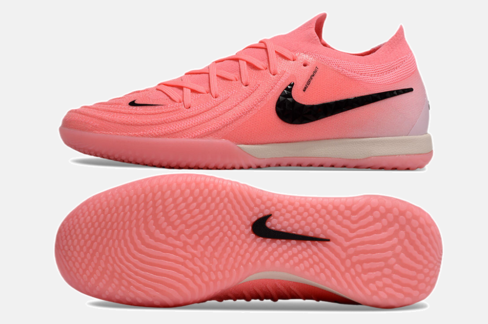 Tênis Futsal Nike Phantom GX II IC - Rosa e Preta - vista traseira