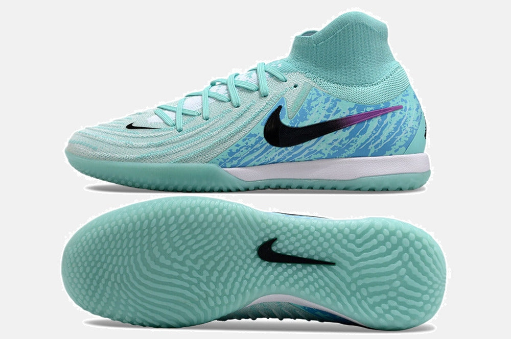 Tênis Futsal Nike Phantom Luna IC - Azul claro - vista traseira