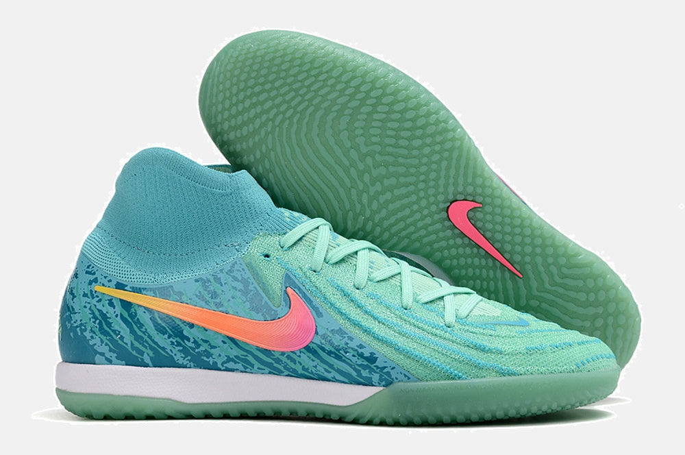 Tênis Futsal Nike Phantom Luna IC - Azul e Verde - imagem 8