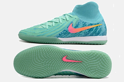 Tênis Futsal Nike Phantom Luna IC - Azul e Verde - vista traseira