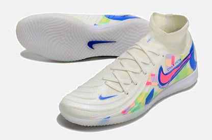 Tênis Futsal Nike Phantom Luna IC - Branca, Azul e Rosa - detalhe
