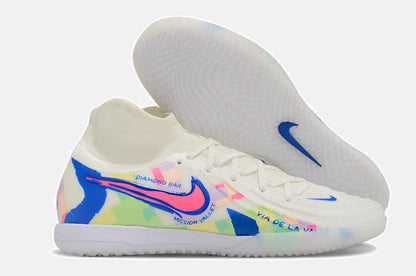 Tênis Futsal Nike Phantom Luna IC - Branca, Azul e Rosa - imagem 8