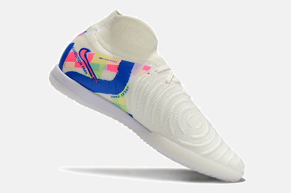 Tênis Futsal Nike Phantom Luna IC - Branca, Azul e Rosa - imagem 6