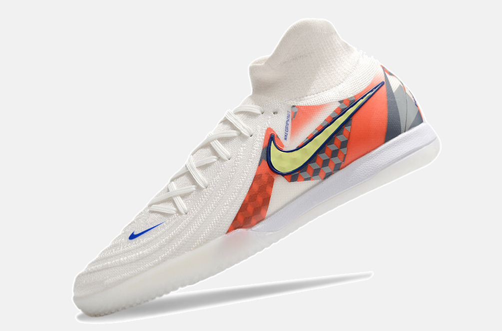 Tênis Futsal Nike Phantom Luna IC - Branca, Cinza e Laranja - imagem 5