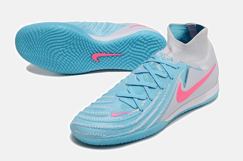 Tênis Futsal Nike Phantom Luna IC - Branca e Azul - detalhe