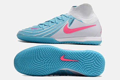 Tênis Futsal Nike Phantom Luna IC - Branca e Azul - vista traseira