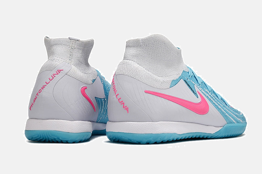 Tênis Futsal Nike Phantom Luna IC - Branca e Azul - imagem 7