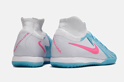 Tênis Futsal Nike Phantom Luna IC - Branca e Azul - imagem 7
