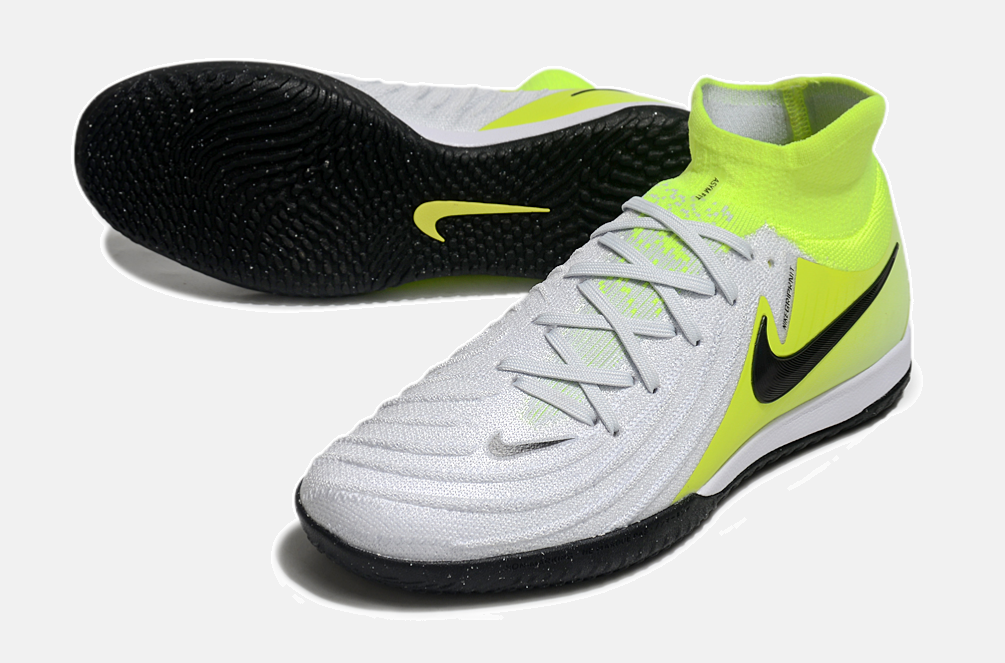 Tênis Futsal Nike Phantom Luna IC - Branca, Verde e Preta - detalhe