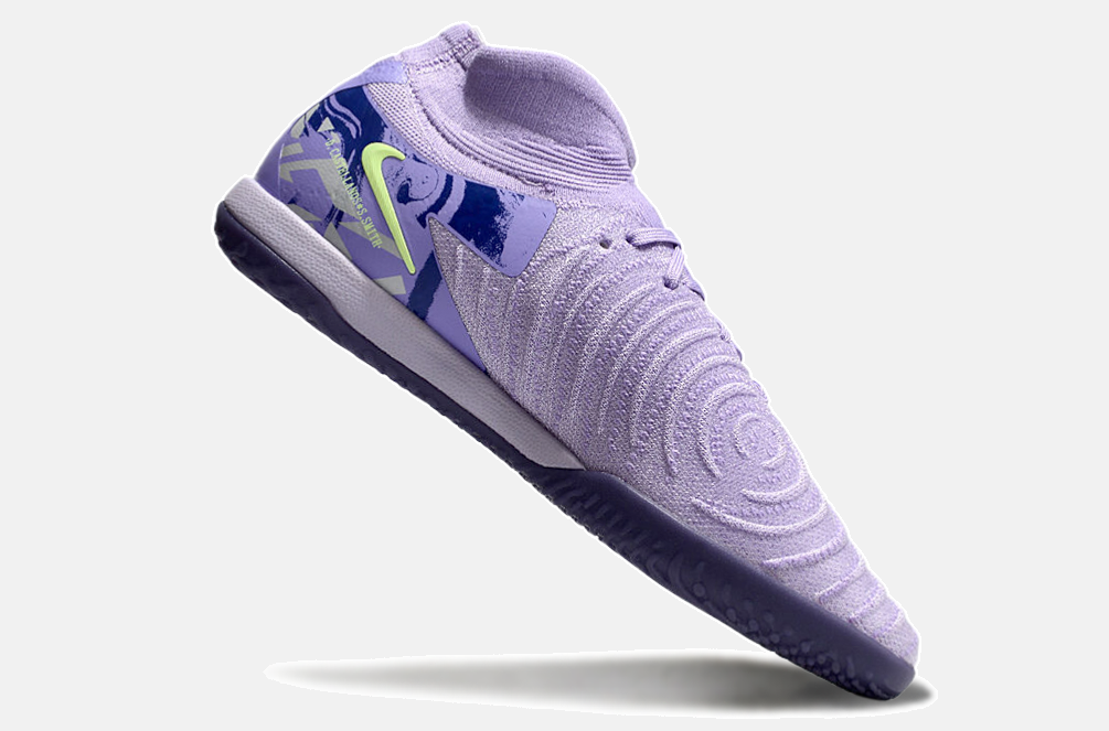 Tênis Futsal Nike Phantom Luna IC - Roxa e Verde - imagem 6
