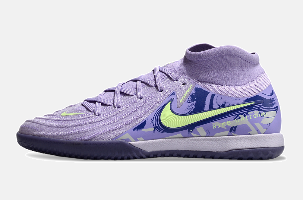 Tênis Futsal Nike Phantom Luna IC - Roxa e Verde - imagem 4