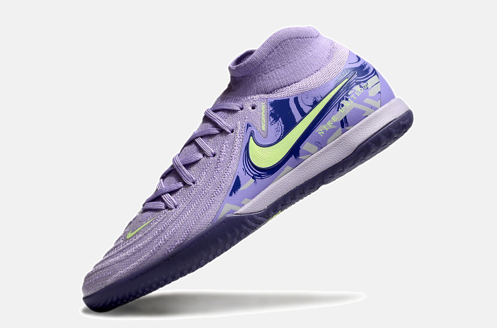 Tênis Futsal Nike Phantom Luna IC - Roxa e Verde - imagem 5