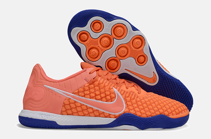 Tênis Futsal Nike React Gato IC - Laranja, Branca e Azul - imagem 8